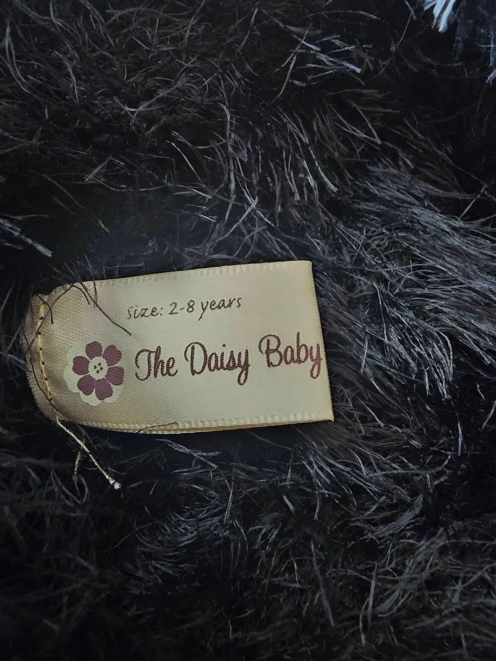 The Daisy Baby Cap Floral Black and White